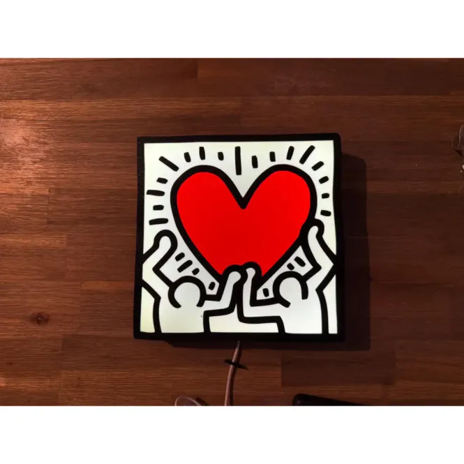 Hovedbilde Pop Art LED-lampe – Hjerte