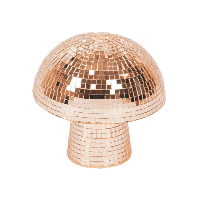Hovedbilde Disco -Mushroom - Glass - Rose Gold- 14x14x14cm