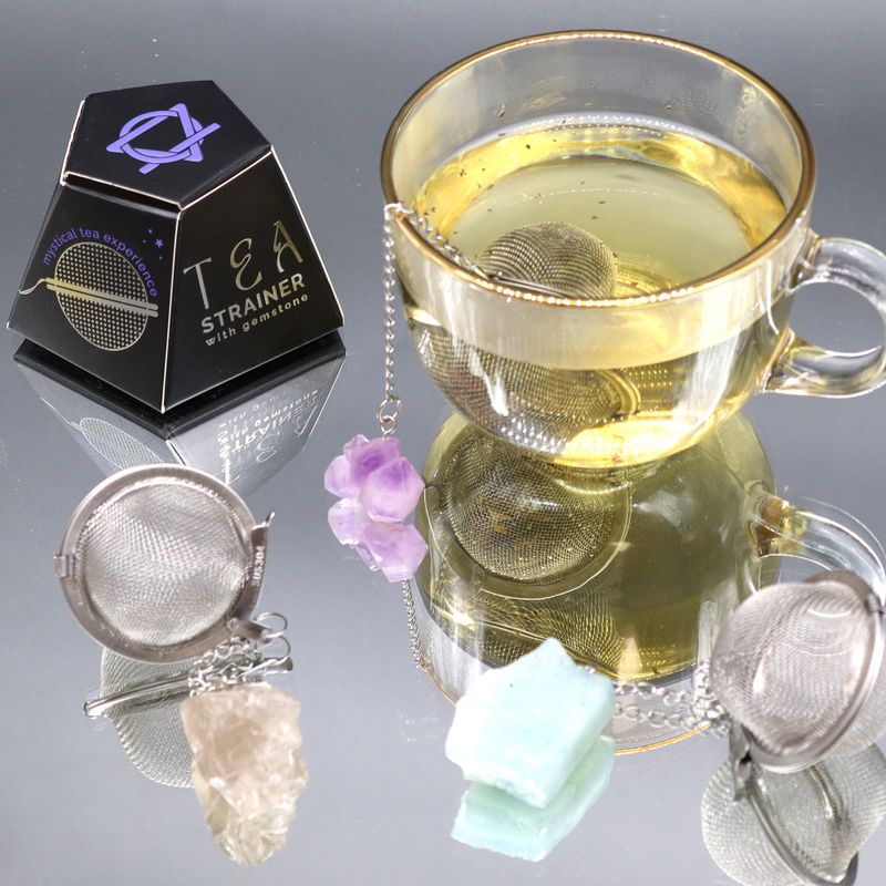 Gold Tigers Eye Tea Strainer