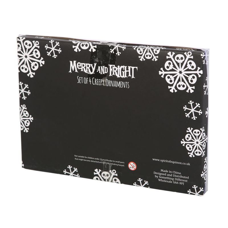 set of 4 skeleton cookie ornament