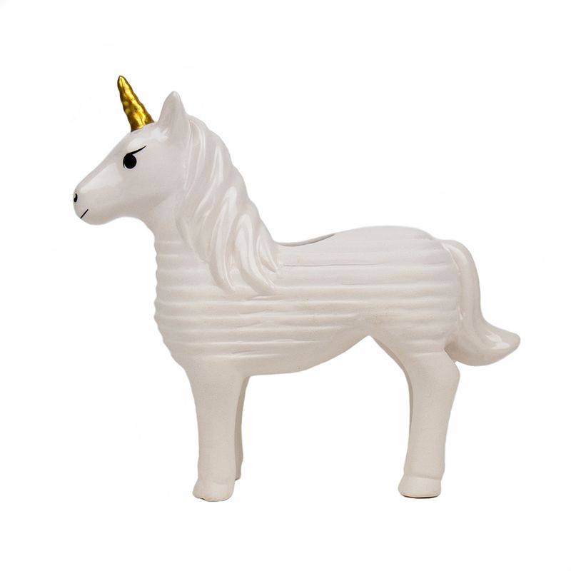 Unicorn Chia Pet Planter – Magisk enhjørning i terrakotta