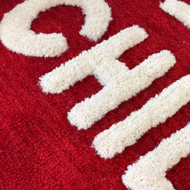 Chill Pill badematte – rød og krem