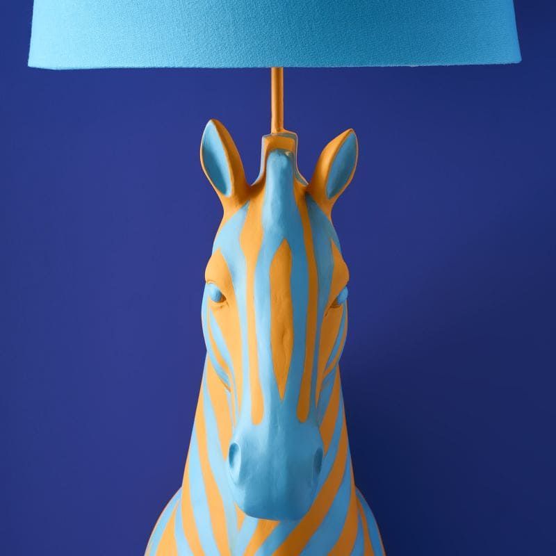 WERNS Zebra Zora gulvlampe – blå/oransje