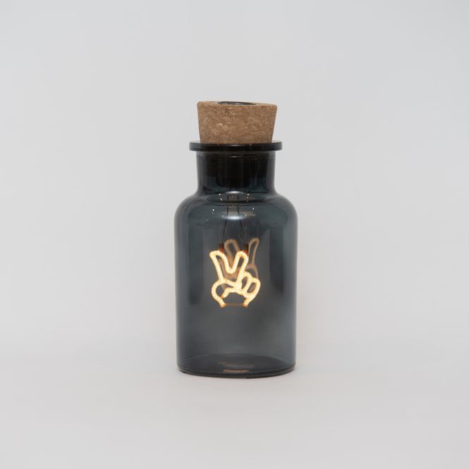 Hovedbilde Peace Neon Light in a Glass Bottle