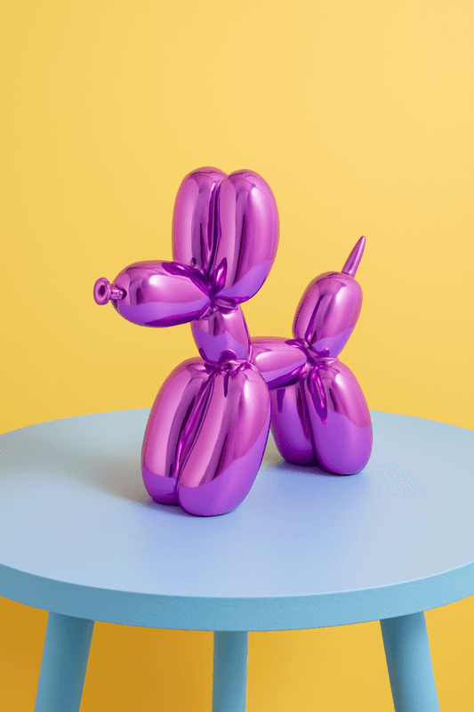 Electro Pink Balloon Dog Figure 