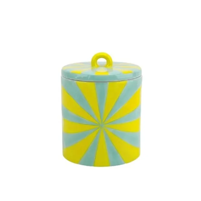 Hovedbilde Deco Jar -Swirl - Dolomite - Yellow/Mint - ...