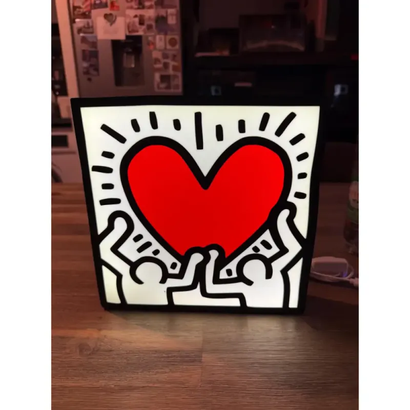 Pop Art LED-lampe – Hjerte