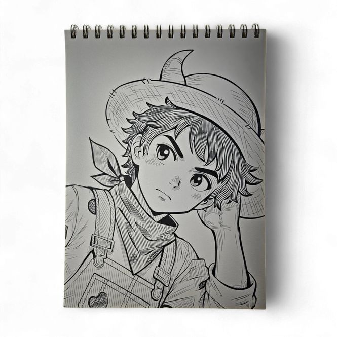 Hovedbilde Ginza A4 Sketchbook – Tiny-K Angus Boy
